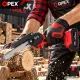 Akumulatora ķēdes zāģis OPEX TOOLS OPX28026 6\" 21V 2x 1.5Ah, sarkans/melns