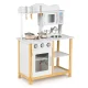 Деревянная детская кухня Ecotoys TK040A-WHITE с аксессуарами, белая