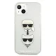 Чехол Karl Lagerfeld для iPhone 13 mini Glitter Karl\'s & Choupette, серебристый
