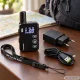 Mini rācija ar 16 kanāliem un USB-C uzlādi, melna, 1 gab.