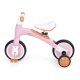 Bērnu balansa velosipēds 3in1 ECOTOYS ar pedāļiem un papildu riteņiem, rozā