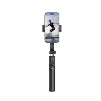 Selfie stick statīvs XO SS13 ar Bluetooth pulti, 106 cm, melns