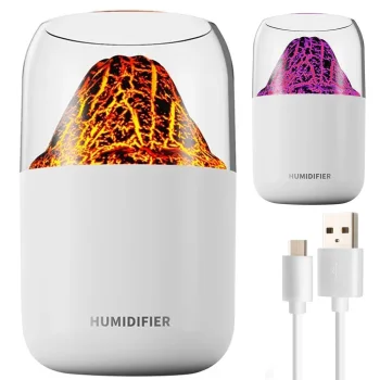 Ultraskaņas gaisa mitrinātājs un aromadifuzors ar LED apgaismojumu, 300 ml