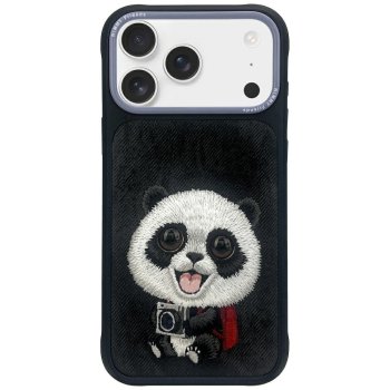 Nimmy iPhone 17 Pro Case Big Eyed Pet 2.0 Panda, Black