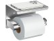 Toilet Paper Holder with Phone Shelf, Wall Mount Brushed Stainless Steel for Bathroom