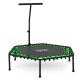 Neo-Sport 1103 fitnesa batuts ar rokturi, 127 cm, sešstūra, zaļš