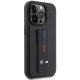 BMW iPhone 14 Pro Max vāciņš Grip Stand Hot Stamp, melns