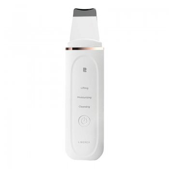 Liberex 3in1 Skin Spatula Ultrasonic Cavitation Peeling Machine Pore Cleaning Device, white
