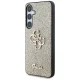 Guess Fixed Glitter Big 4G Metal Logo Case for Samsung Galaxy S25+ Gold