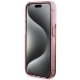 Guess iPhone 15 Pro Case Liquid Glitter Gold Stripes, Pink
