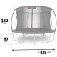 Neo-Sport NS-14C231 dārza batuts ar iekšējo tīklu, 435 cm