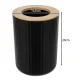 Ruhhy 00024636 Bathroom Accessory Set, 6 Pieces, Black/Bamboo
