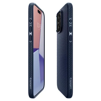 Apple iPhone 15 Pro Max 6.7'' Spigen Liquid Air Case Cover, Navy Blue | Чехол Кабура Кейс Бампер...