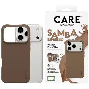 Чехол PanzerGlass для iPhone 17 Pro Fashionable Samba MagSafe, коричневый