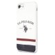 Apple iPhone 8 / 7 / SE (2020) (2022) 4.7\" US Polo Tricolor Pattern Collection Case Cover (USHCI8PCSTRB), White |...