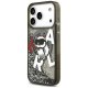 Karl Lagerfeld Liquid Glitter Choupette Logo MagSafe maciņš iPhone 17 Pro Max - Melns | Phone Case Cover Black