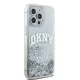 DKNY iPhone 15 Pro vāciņš Liquid Glitters Arch Logo, balts