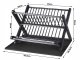 Two-Tier Dish Drainer with Tray, Foldable