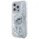 Karl Lagerfeld iPhone 15 Pro Max vāciņš Liquid Glitter Karl & Choupette, caurspīdīgs