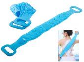 Divpusējs Silikona Sūklis Birste Masažieris Ķermenim un Kājām, Zils | Bath Sponge Shower Body Legs Massager...
