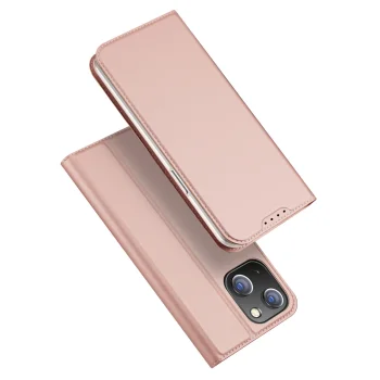 Apple iPhone 15 6.1'' DUX DUCIS Skin Pro Cell Phone Book Case Cover, Pink | Telefona Vāciņš Maciņš Apvalks...