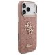 Guess Fixed Glitter Big 4G Metal Frame Phone Case Cover iPhone 17 Pro Max - Pink