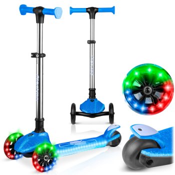 Ricokids Jelly Kids 3-Wheel Scooter with LED, Blue