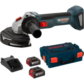 Akumulatora leņķa slīpmašīna Bosch GWS 18V-8 L, 125 mm, 2x 5.0 Ah, L-BOXX