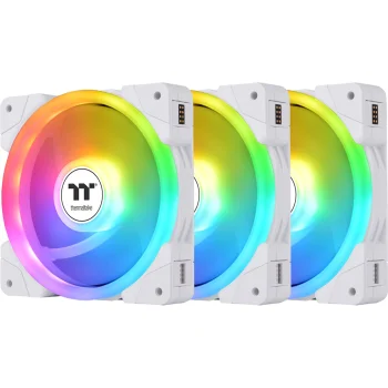 Thermaltake SWAFAN EX14 ARGB White TT Premium Edition 140 mm Case Fans, 3 Pack