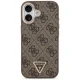 Чехол Guess для iPhone 17 MagSafe 4G PU Leather Triangle Logo, черный