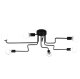 Griestu lampa ar 6 zariem ZD74F, melna