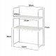 Kitchen Rack Over Microwave, 2 Tiers, White