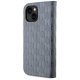 Karl Lagerfeld iPhone 14 atverams vāciņš maciņš grāmatiņa Saffiano Mono, sudraba
