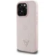 Guess Grained Hot Stamp Peony Triangle Logo MagSafe iPhone 16 Pro Max Case - Pink