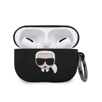 Чехол Karl Lagerfeld Silicone Ikonik для AirPods Pro, черный