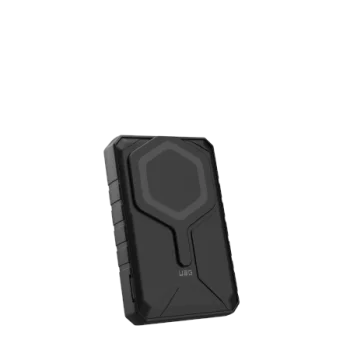 UAG Rugged 10K Powerbanka – 10000 mAh ar statīvu, 10W bezvadu uzlādi, MagSafe saderību, komplektā kabelis melna |...