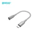 Адаптер BWOO BZ65 USB-C - 3.5 мм аудио и данные, серый