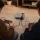 Игровая ретро-консоль для ТВ с 620 играми и 2 джойстиками, Серая