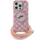 Karl Lagerfeld iPhone 15 Pro vāciņš IML Crossbody Monogram Karl & Choupette, rozā