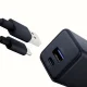 Сетевое зарядное устройство 3mk Hyper GaN 20W USB-C USB-A, черное