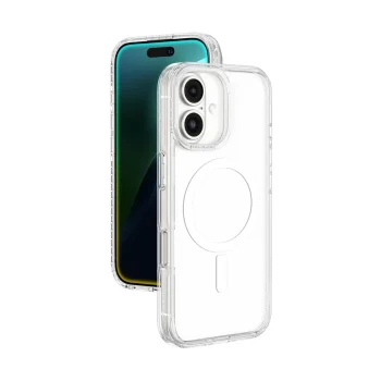 Vāciņš AmazingThing Titan Pro Mag ar magnētisko gredzenu iPhone 16, caurspīdīgs