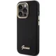 Guess Silikona vāciņš ar metāla logotipu un rāmi iPhone 15 Pro Max - melns | Silicone Script Metal Logo &...