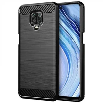 Xiaomi Redmi Note 9 Pro / 9s / Max Carbon Fiber TPU Protective Case Cover, Black | Чехол Обложка...