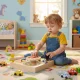 Деревянная сенсорная развивающая доска Ecotoys с LED, Автомобиль, 14...