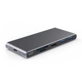 Aдаптер Usb-C - Hdmi, 2X Usb 3.0, Sd, Tf, Pd60W + M.2 Ngff Ssd Case