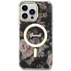 Guess iPhone 14 Pro Max vāciņš Flower MagSafe, melns