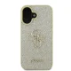 Чехол Guess Fixed Glitter Big 4G для iPhone 16 Plus золотой