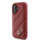 Чехол Karl Lagerfeld для iPhone 16 Diagonal Quilted Script, красный