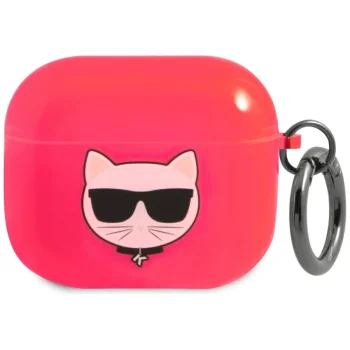 Чехол Karl Lagerfeld для AirPods 3 Choupette Head, розовый