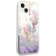 Guess Flower Liquid Glitter Case for iPhone 14 Plus - Violet